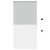 Produktbild för Rullgardin mörkläggning ljusgrå 70x150 cm tyg bredd 65,7 cm