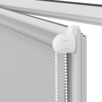 Produktbild för Rullgardin mörkläggning ljusgrå 105x150 cm tygbredd 100,7 cm