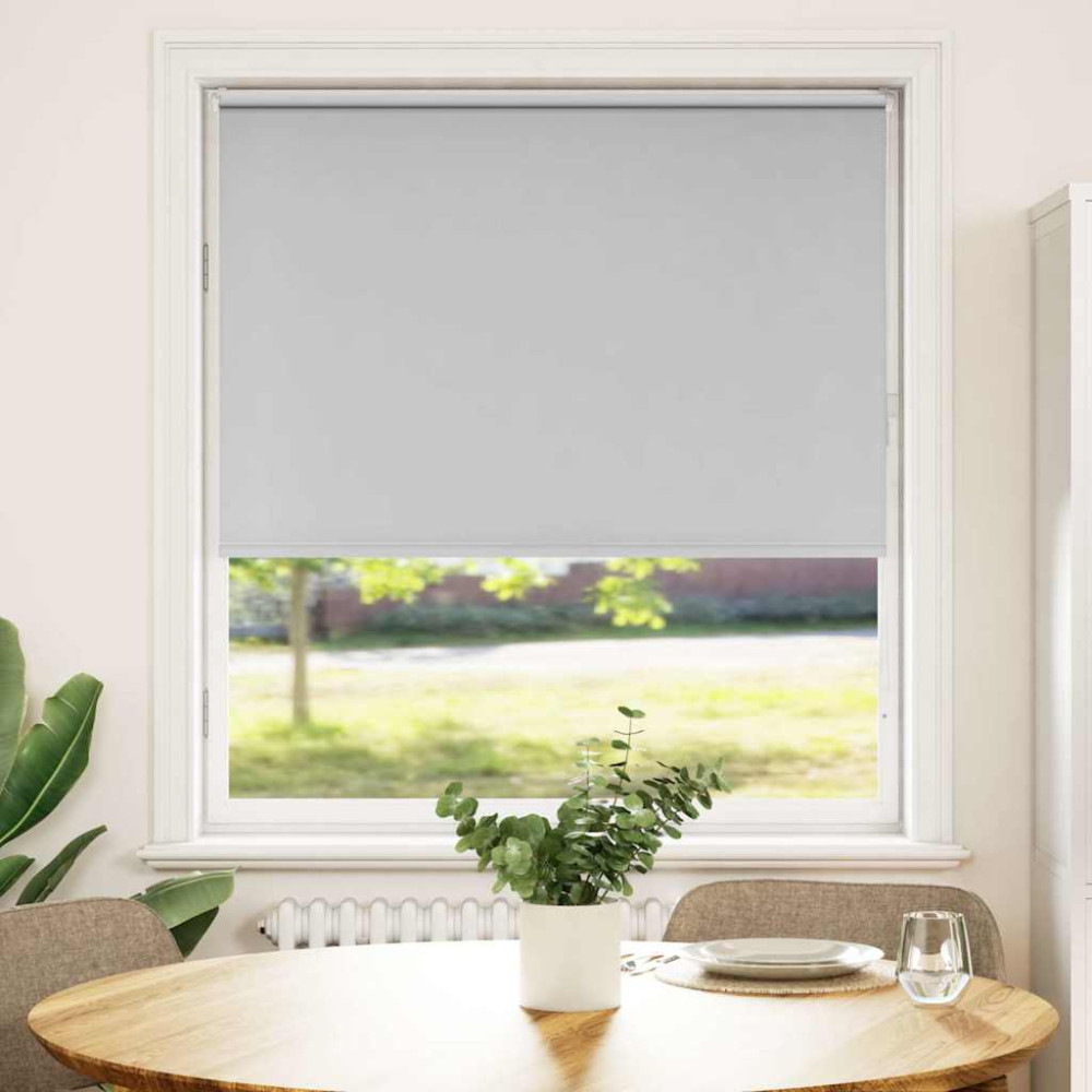Produktbild för Rullgardin mörkläggning ljusgrå 105x150 cm tygbredd 100,7 cm