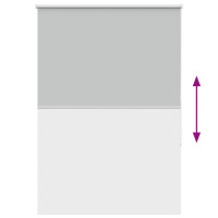 Produktbild för Rullgardin mörkläggning ljusgrå 110x150 cm tyg bredd 105,7 cm