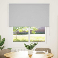 Produktbild för Rullgardin mörkläggning ljusgrå 135x150 cm tyg bredd 131,6 cm