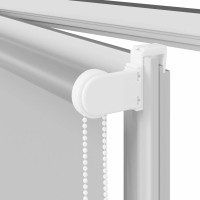 Produktbild för Rullgardin mörkläggning ljusgrå 160x150 cm tyg bredd 156,6 cm