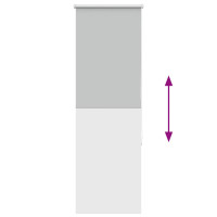 Produktbild för Rullgardin mörkläggning ljusgrå 60x175 cm tyg bredd 55,7 cm