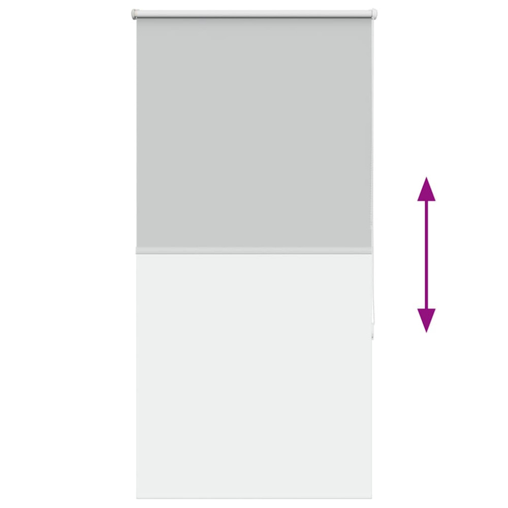 Produktbild för Rullgardin mörkläggning ljusgrå 80x175 cm tyg bredd 75,7 cm