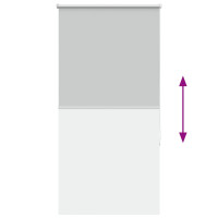 Produktbild för Rullgardin mörkläggning ljusgrå 80x175 cm tyg bredd 75,7 cm