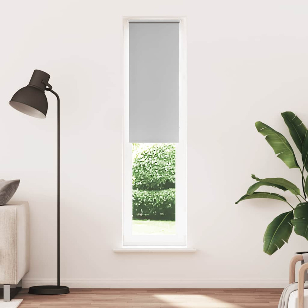 Produktbild för Rullgardin mörkläggning ljusgrå 60x210 cm tyg bredd 55,7 cm