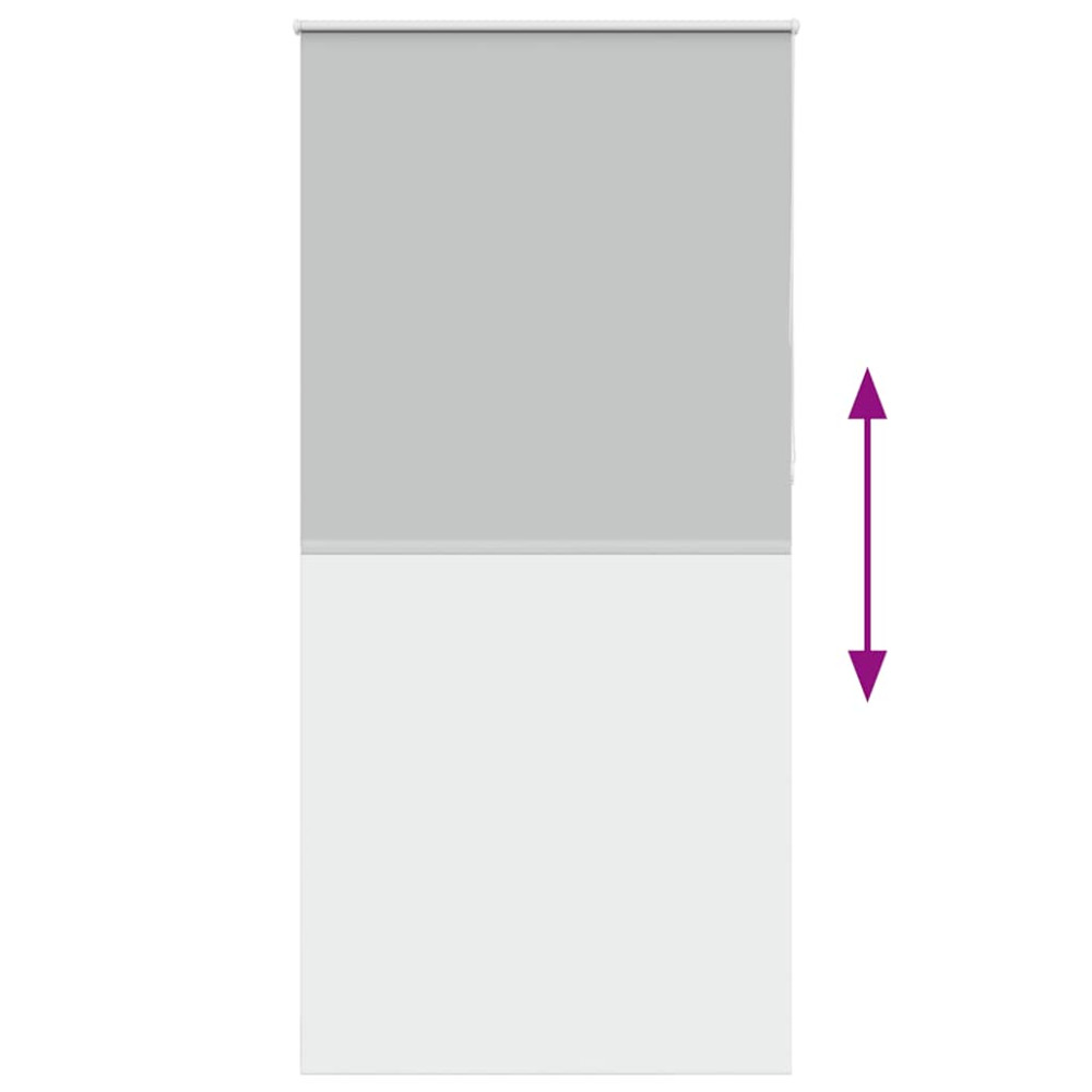 Produktbild för Rullgardin mörkläggning ljusgrå 90x210 cm tyg bredd 85,7 cm