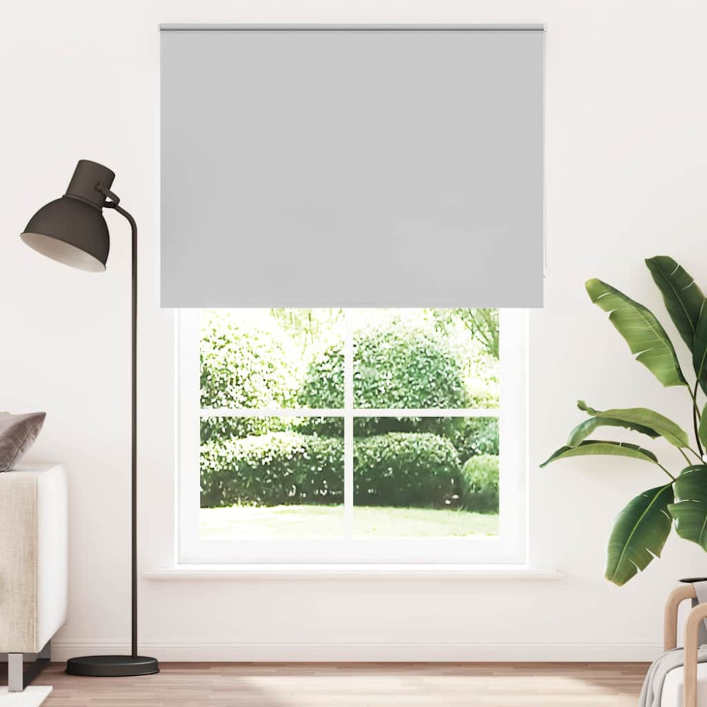 Produktbild för Rullgardin mörkläggning ljusgrå 160x210 cm tyg bredd 156,6 cm