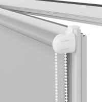 Produktbild för Rullgardin mörkläggning ljusgrå 65x230 cm tyg bredd 60,7 cm