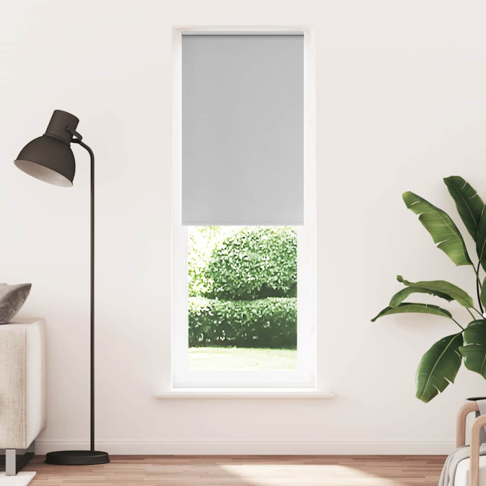 Produktbild för Rullgardin mörkläggning ljusgrå 70x230 cm tyg bredd 65,7 cm