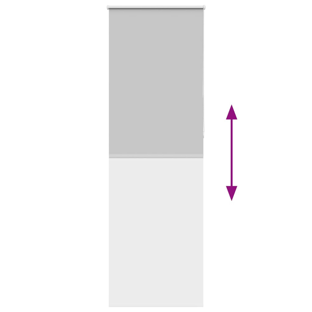 Produktbild för Rullgardin mörkläggning ljusgrå 70x230 cm tyg bredd 65,7 cm