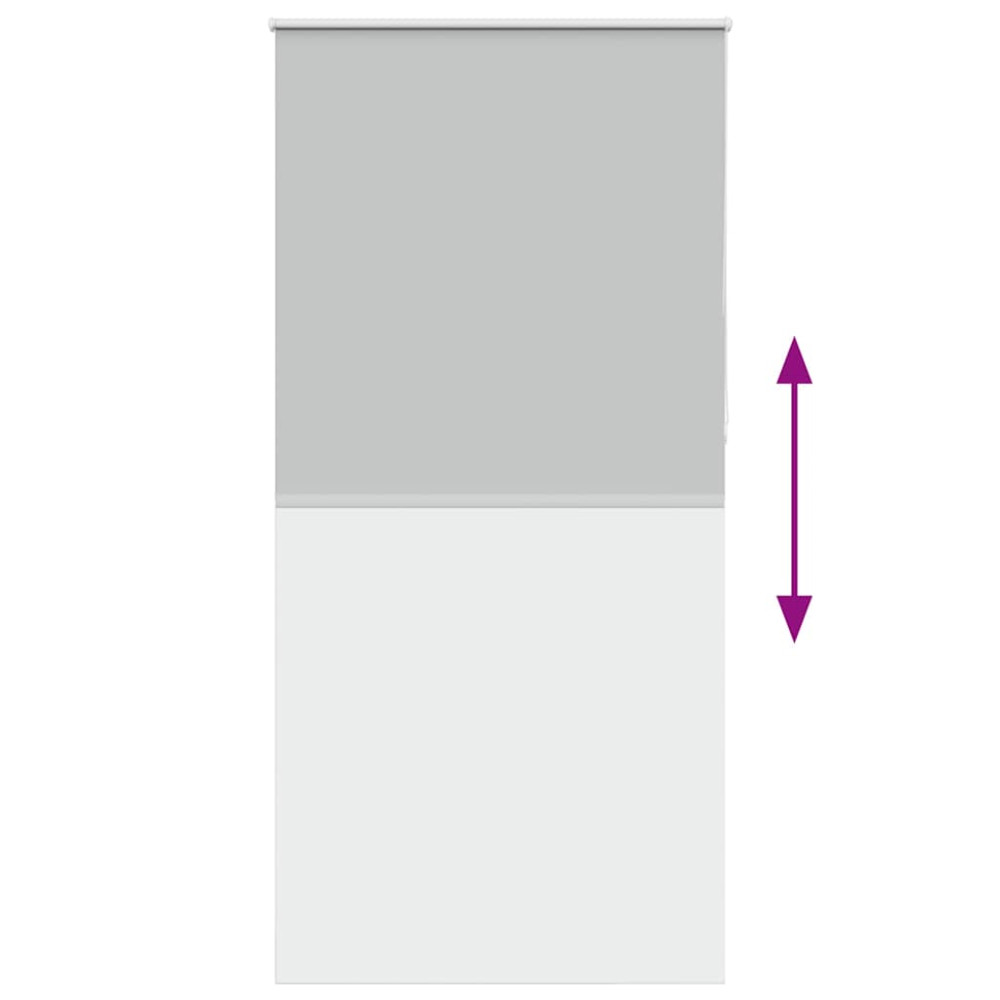 Produktbild för Rullgardin mörkläggning ljusgrå 90x230 cm tyg bredd 85,7 cm