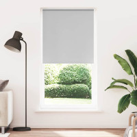 Produktbild för Rullgardin mörkläggning ljusgrå 100x230 cm tyg bredd 95,7 cm