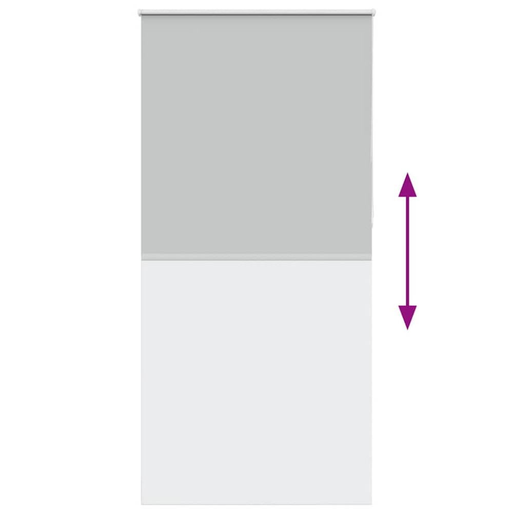 Produktbild för Rullgardin mörkläggning ljusgrå 100x230 cm tyg bredd 95,7 cm