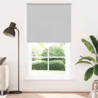 Produktbild för Rullgardin mörkläggning ljusgrå 120x230 cm tyg bredd 116,6 cm