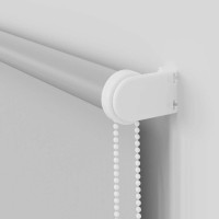 Produktbild för Rullgardin mörkläggning ljusgrå 130x230 cm tyg bredd 126,6 cm
