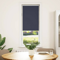 Produktbild för Rullgardin mörkläggning marin 45x130 cm tygbredd 40,7 cm