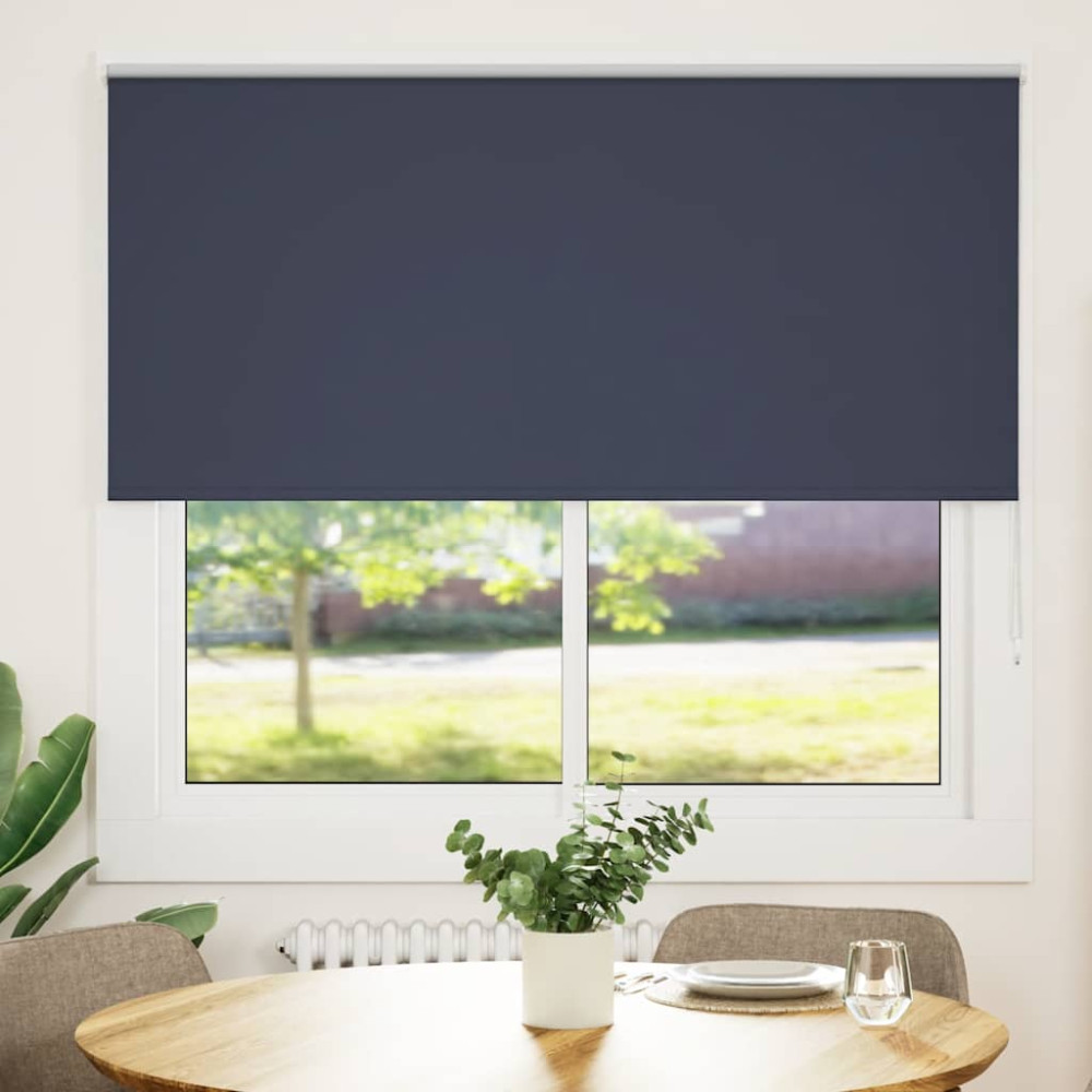Produktbild för Rullgardin mörkläggning marin 150x130 cm tyg bredd 146,6 cm
