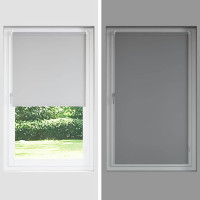 Produktbild för Rullgardin mörkläggning vit 45x150 cm tyg bredd 40,7 cm