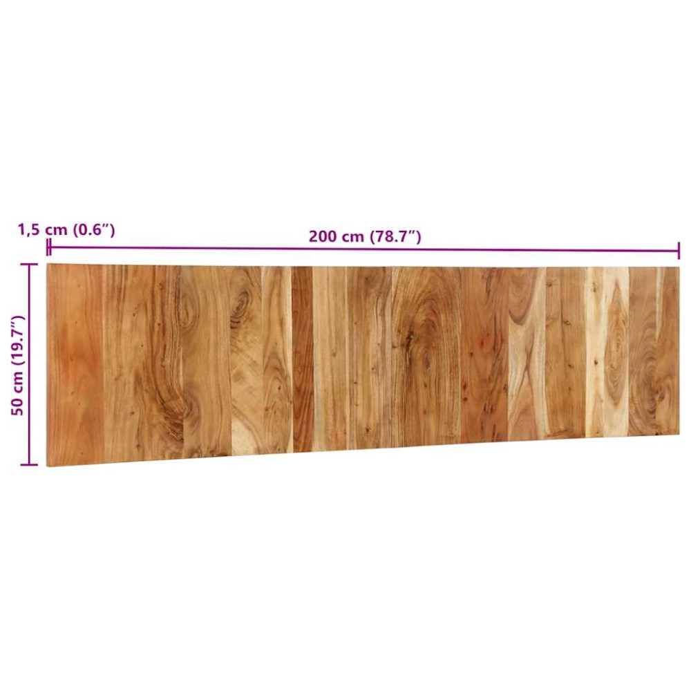 Produktbild för Sänggavel 200 cm massivt trä akacia