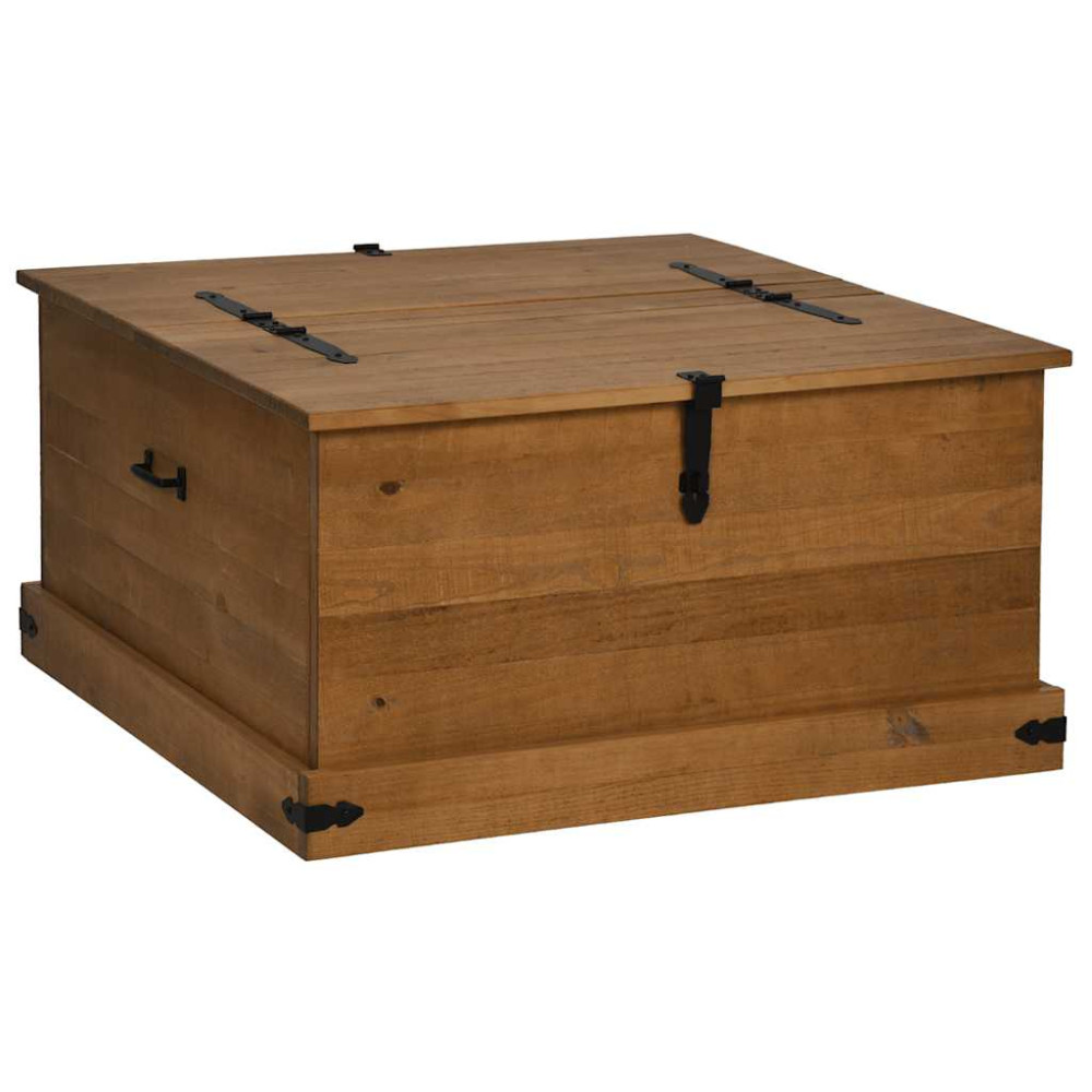Produktbild för Förvaringskista HALDEN 91x91x47 cm massiv trä furu