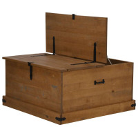 Produktbild för Förvaringskista HALDEN 91x91x47 cm massiv trä furu