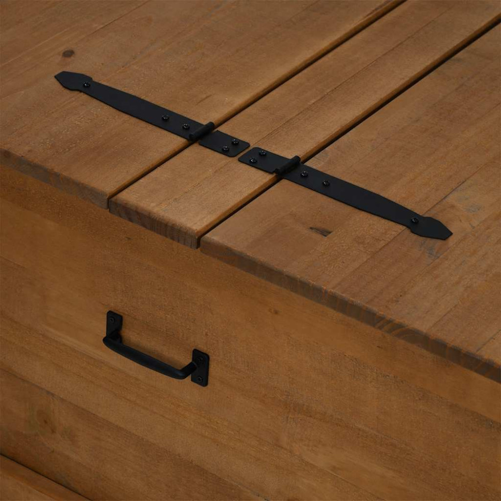Produktbild för Förvaringskista HALDEN 91x91x47 cm massiv trä furu
