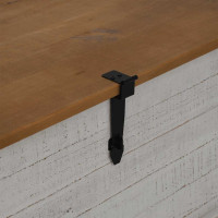 Produktbild för Förvaringskista HALDEN vit 91x91x47 cm massiv trä furu