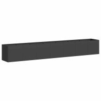 Produktbild för Odlingslåda svart 280x40x40 cm kallvalsat stål