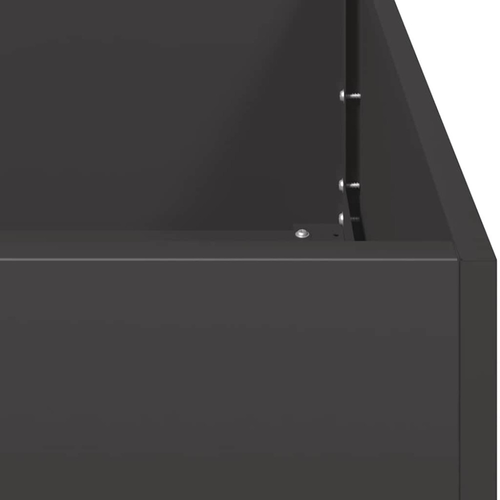 Produktbild för Odlingslåda svart 280x40x40 cm kallvalsat stål