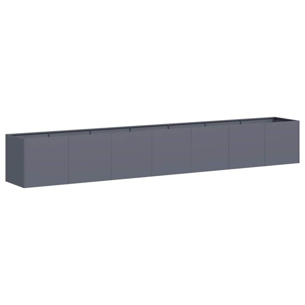 Produktbild för Planteringskärl antracit 280x40x40 cm kallvalsat stål