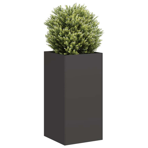 vidaXL Planteringskärl svart 40x40x80 cm kallvalsat stål