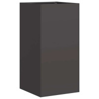 Produktbild för Planteringskärl svart 40x40x80 cm kallvalsat stål
