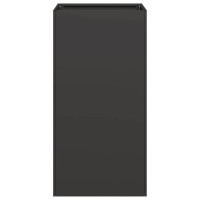 Produktbild för Planteringskärl svart 40x40x80 cm kallvalsat stål