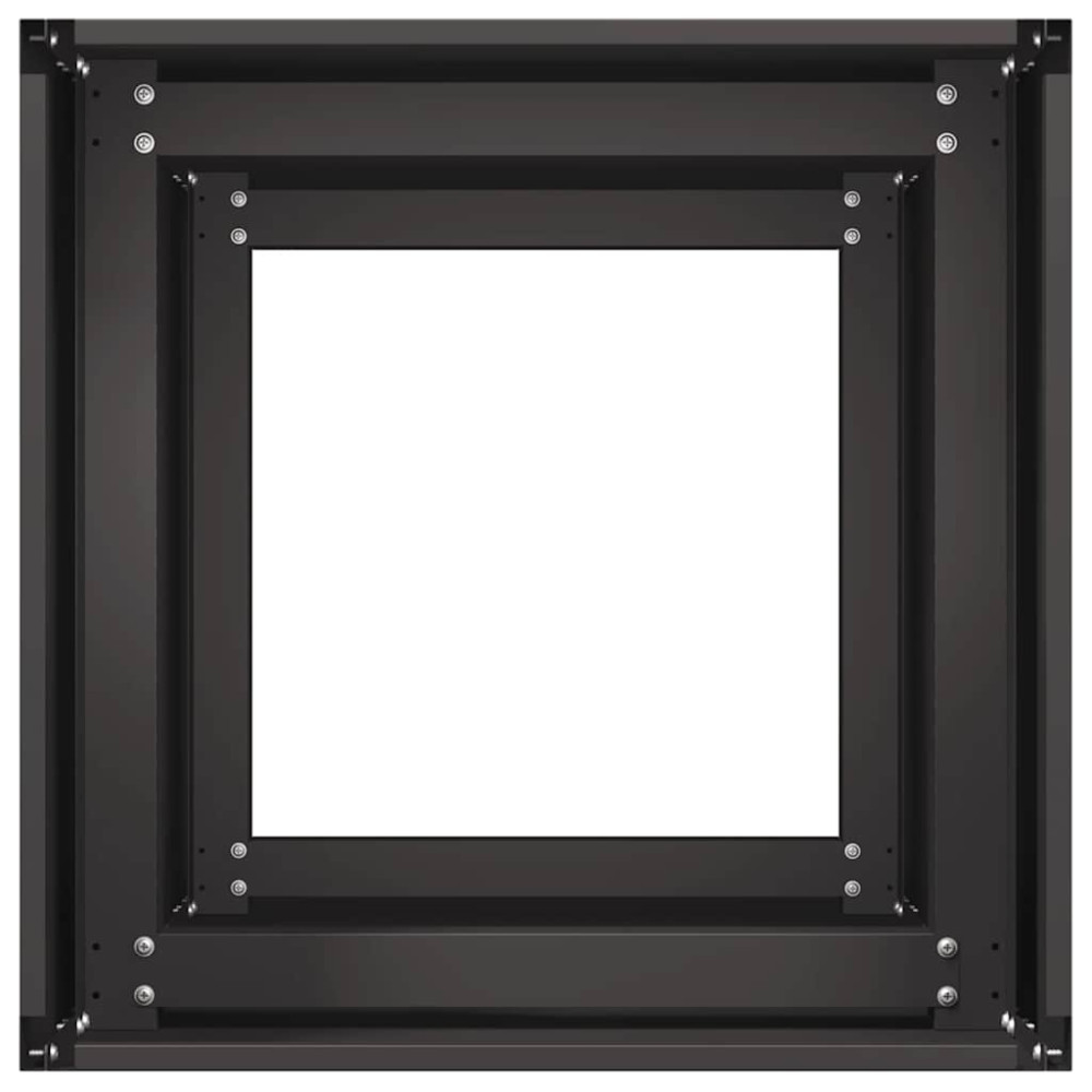 Produktbild för Planteringskärl svart 40x40x80 cm kallvalsat stål