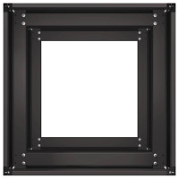 Produktbild för Planteringskärl svart 40x40x80 cm kallvalsat stål
