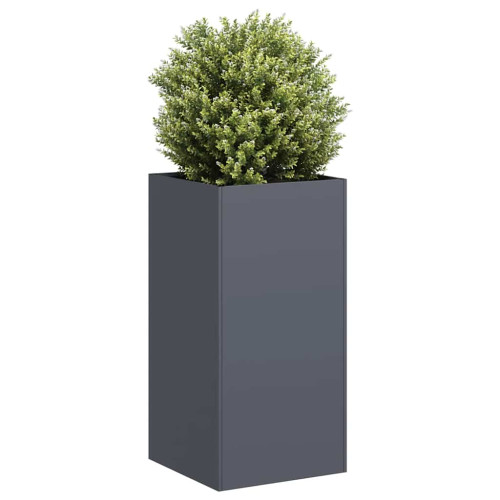 vidaXL Planteringskärl antracit 40x40x80 cm kallvalsat stål