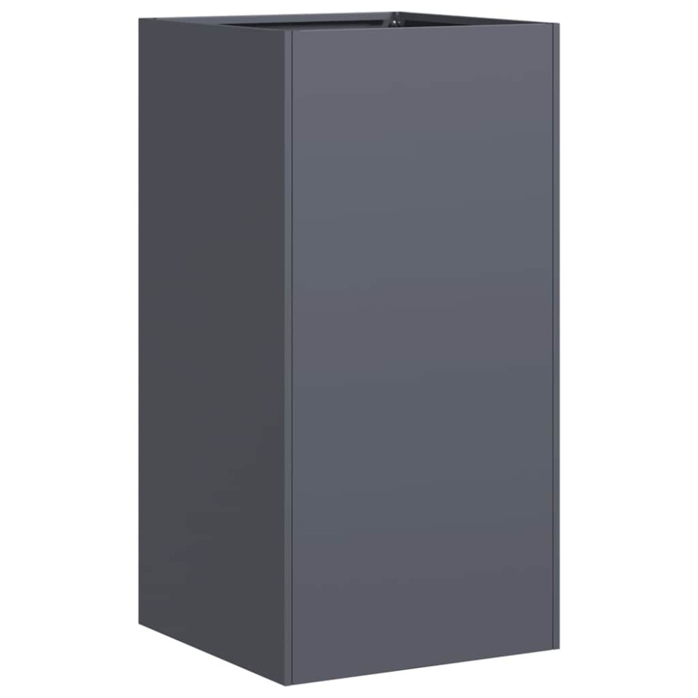 Produktbild för Planteringskärl antracit 40x40x80 cm kallvalsat stål