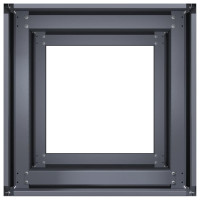 Produktbild för Planteringskärl antracit 40x40x80 cm kallvalsat stål
