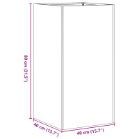 Produktbild för Planteringskärl antracit 40x40x80 cm kallvalsat stål