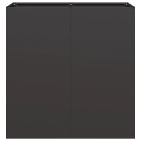 Produktbild för Planteringskärl svart 80x40x80 cm kallvalsat stål