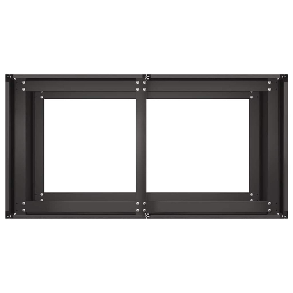 Produktbild för Planteringskärl svart 80x40x80 cm kallvalsat stål