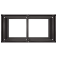Produktbild för Planteringskärl svart 80x40x80 cm kallvalsat stål