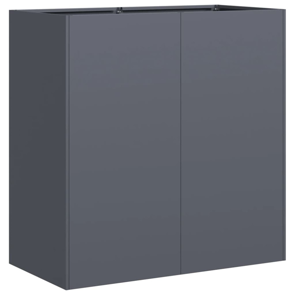 Produktbild för Planteringskärl antracit 80x40x80 cm kallvalsat stål
