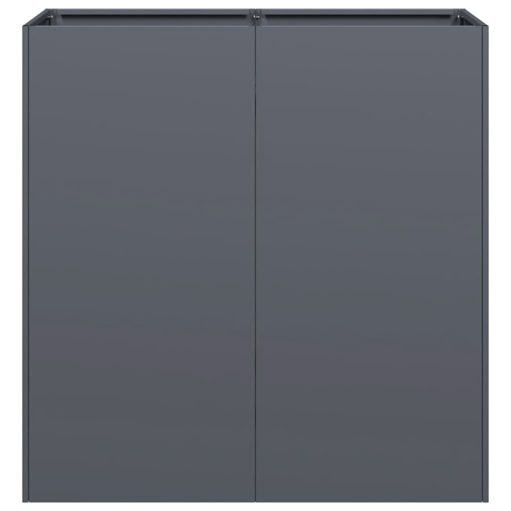 Produktbild för Planteringskärl antracit 80x40x80 cm kallvalsat stål