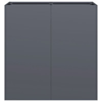 Produktbild för Planteringskärl antracit 80x40x80 cm kallvalsat stål