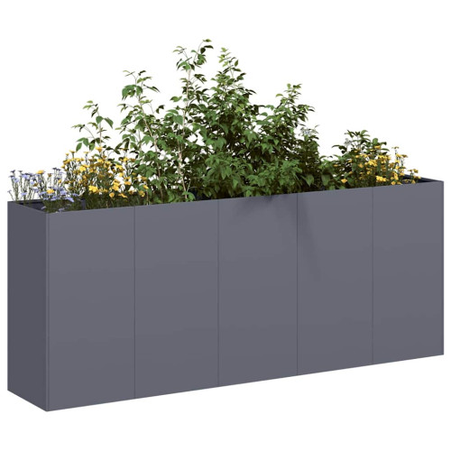 vidaXL Planteringskärl antracit 200x40x80 cm kallvalsat stål