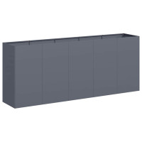 Produktbild för Planteringskärl antracit 200x40x80 cm kallvalsat stål