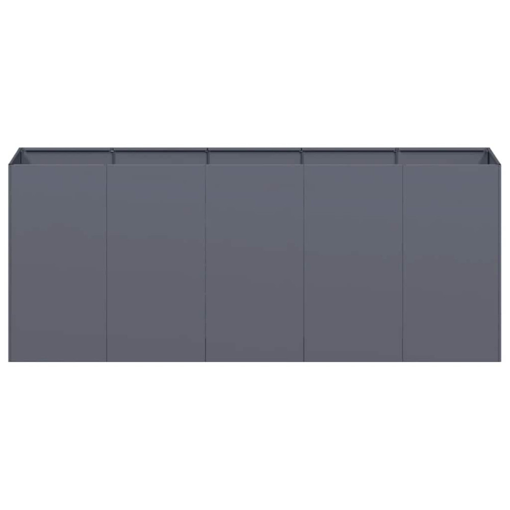 Produktbild för Planteringskärl antracit 200x40x80 cm kallvalsat stål