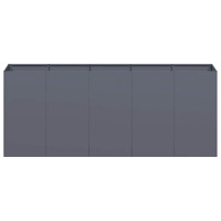 Produktbild för Planteringskärl antracit 200x40x80 cm kallvalsat stål